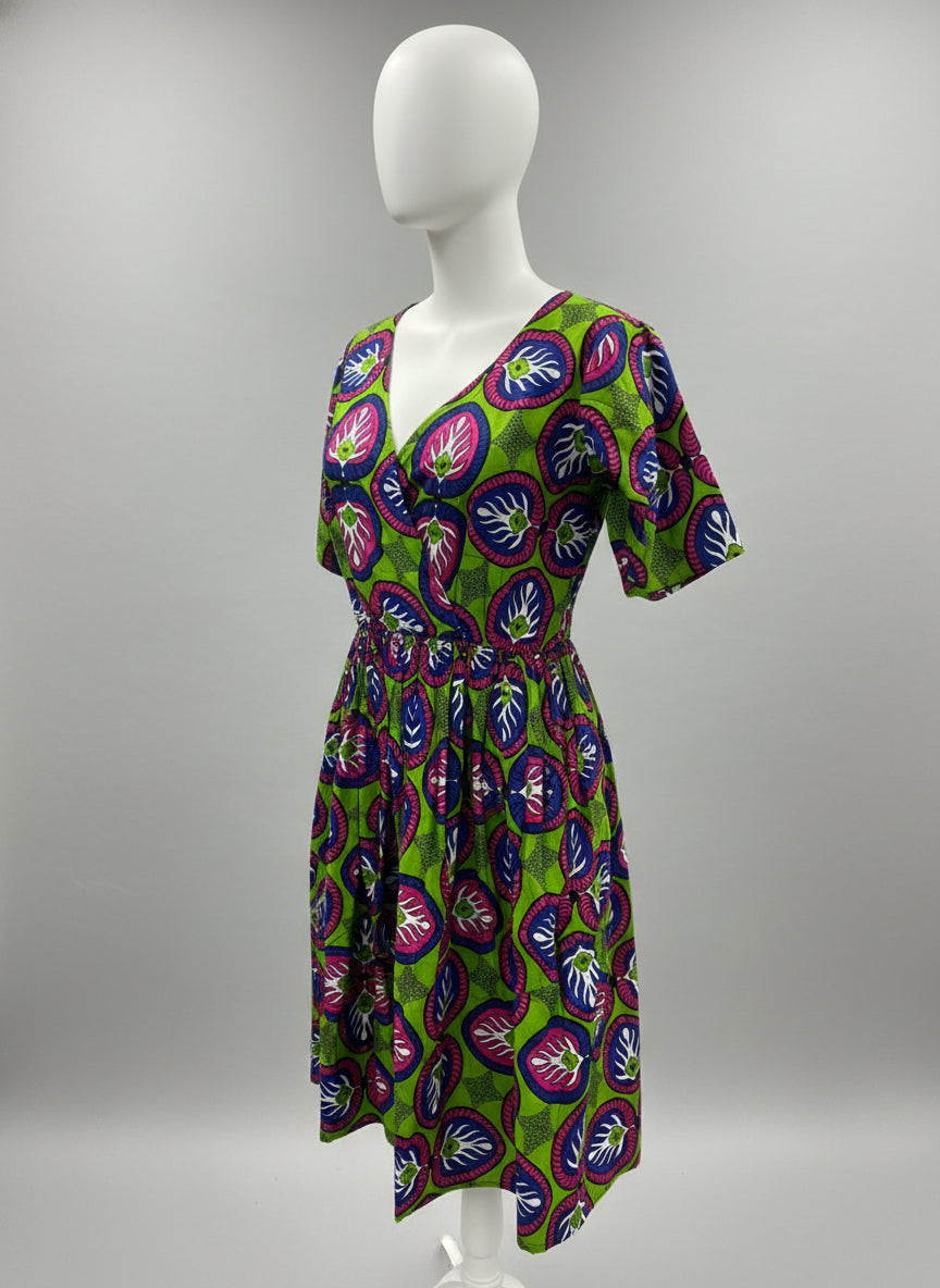 Calf Length dress with Headwrap