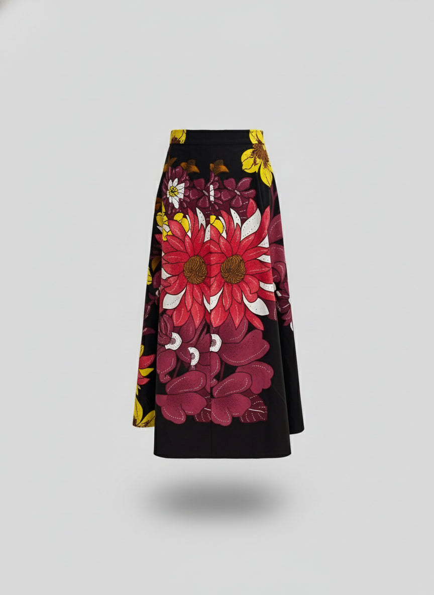 Long skirt with wrap