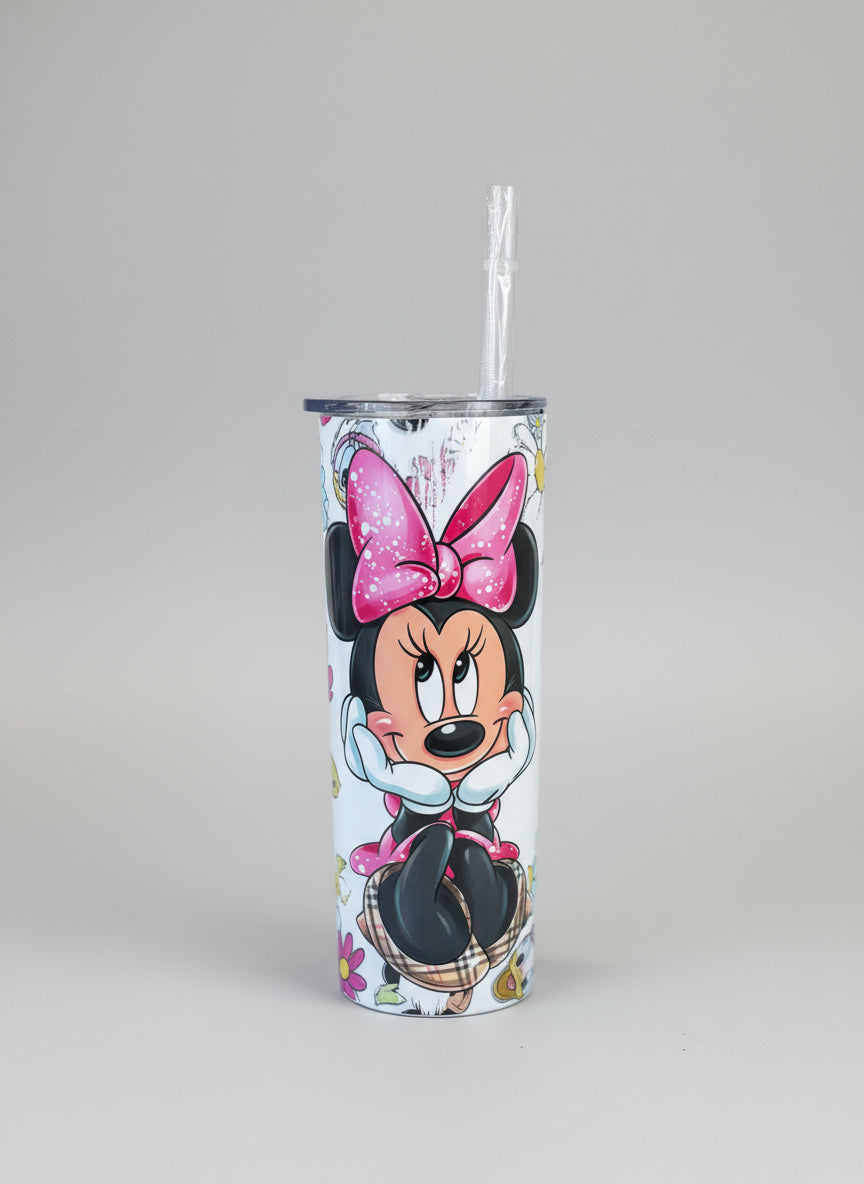 "Minnie" white tumbler
