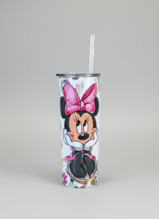 "Minnie" white tumbler