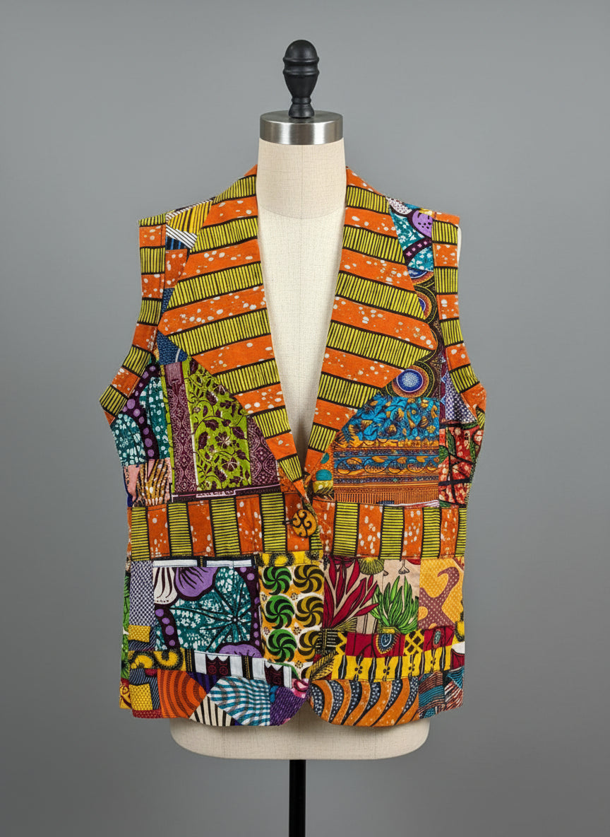 Ankara Patch Vest 